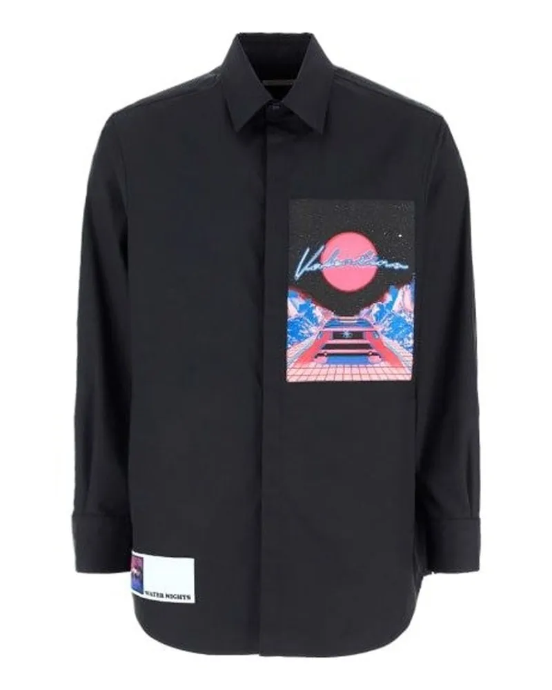 Valentino Garavani Valentino Logo Patch Shirt Schwarz