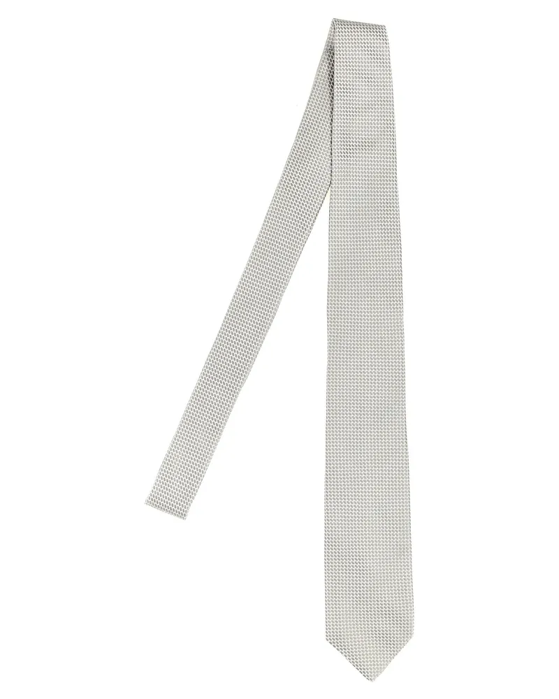 BARBA Seidenkrawatte Silver
