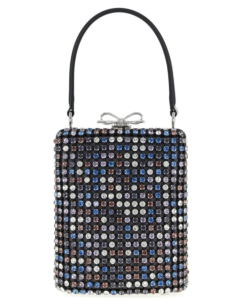 Self-Portrait Mini-Handtasche „Multi Crystal Chainmail Multicolor