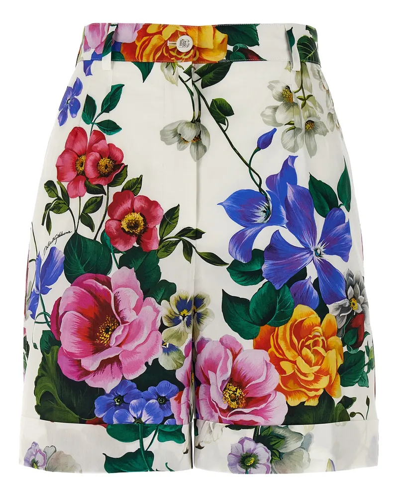 Dolce & Gabbana Bouquet' Bermuda Shorts Multicolor