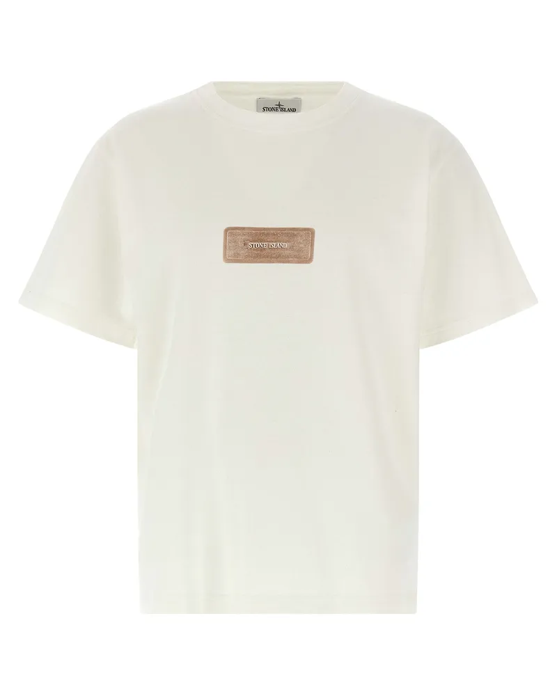 Stone Island Logo Print T -Shirt White