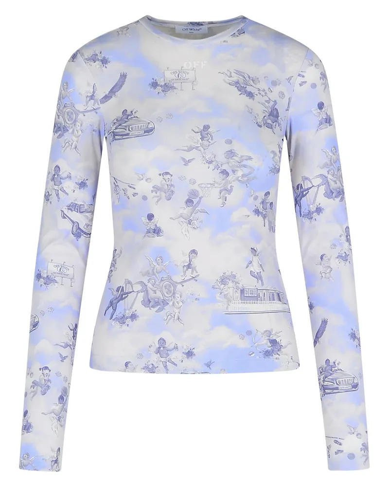 OFF-WHITE Aus weißem mehrfarbigem Polyamid -Misch -T -Shirt Multicolor