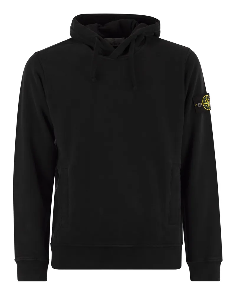 Stone Island Hoodie mit Beuteltasche Black