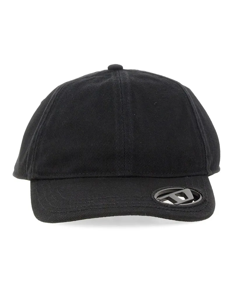 Diesel C plak Baseballkappe Black