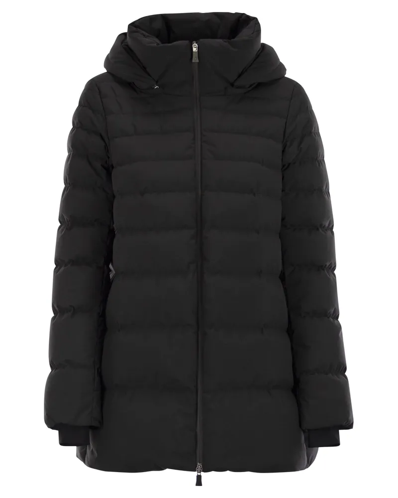 Herno 2-lagige Daunenjacke mit Kapuze Black