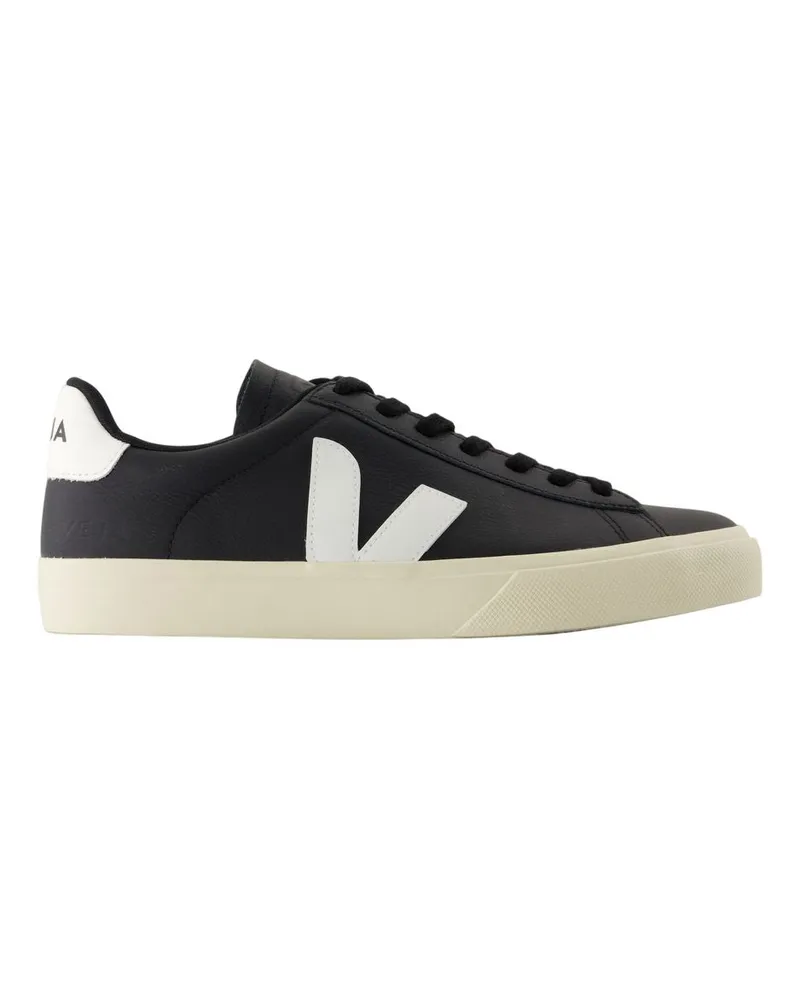 VEJA Campo -Turnschuhe in Schwarz -Weiß -Chromefree -Leder Black