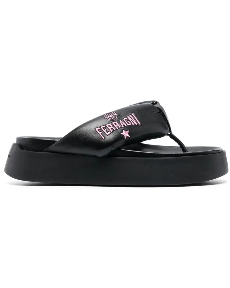 Chiara Ferragni CF Plattform Flip Flops Black