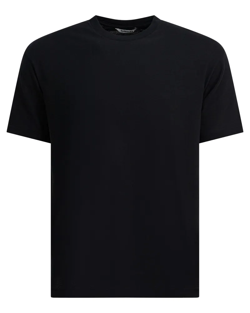 AURALEE Baumwoll-T-Shirt Black