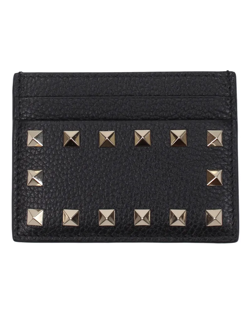 Valentino Garavani Rockstud Damens Dokumentenhalter aus Leder, Schwarz -
