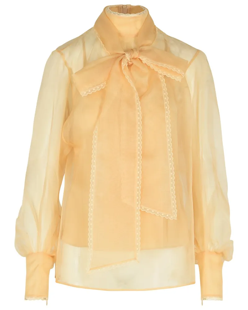 Zimmermann Memento' Bluse in 'Sepia' Organza Beige