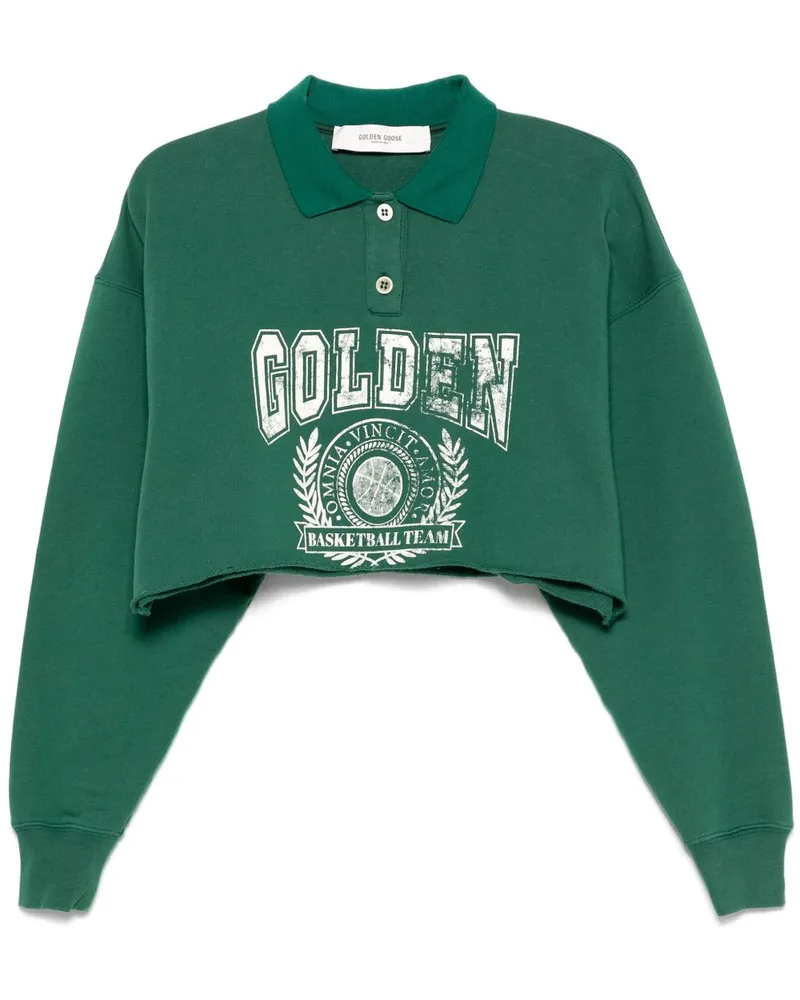 Golden Goose Golden Gans Bio -Baumwoll -Sweatshirt mit Bio -Baumwolle Green