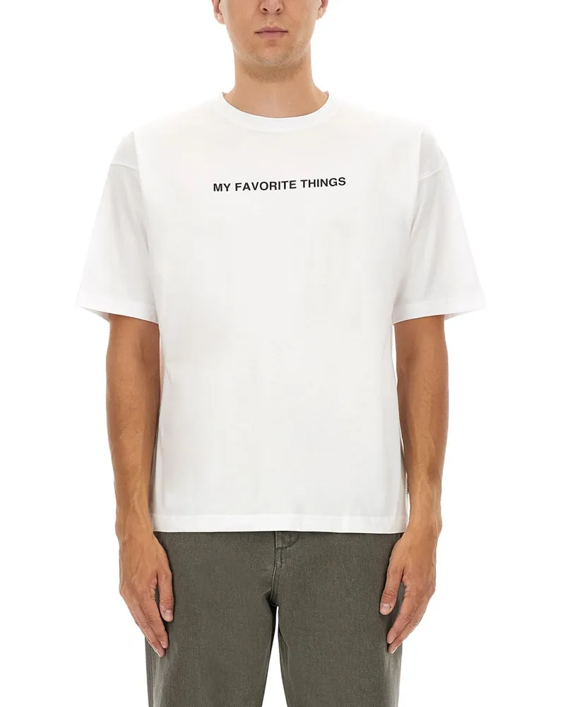 ASPESI T -Shirt mit "My Favials Things" Druck White