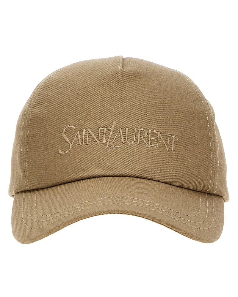 Saint Laurent Baseballkappe „Saint Laurent Beige