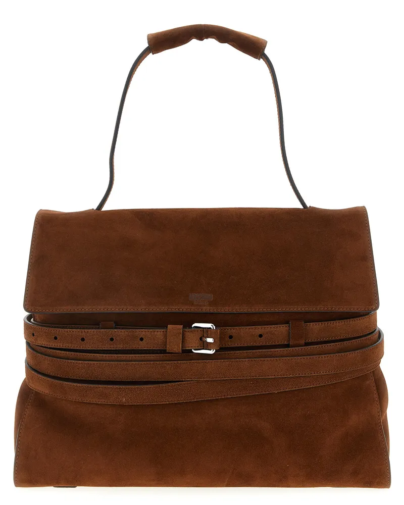 Moschino Binde Me' Umhängetasche Brown