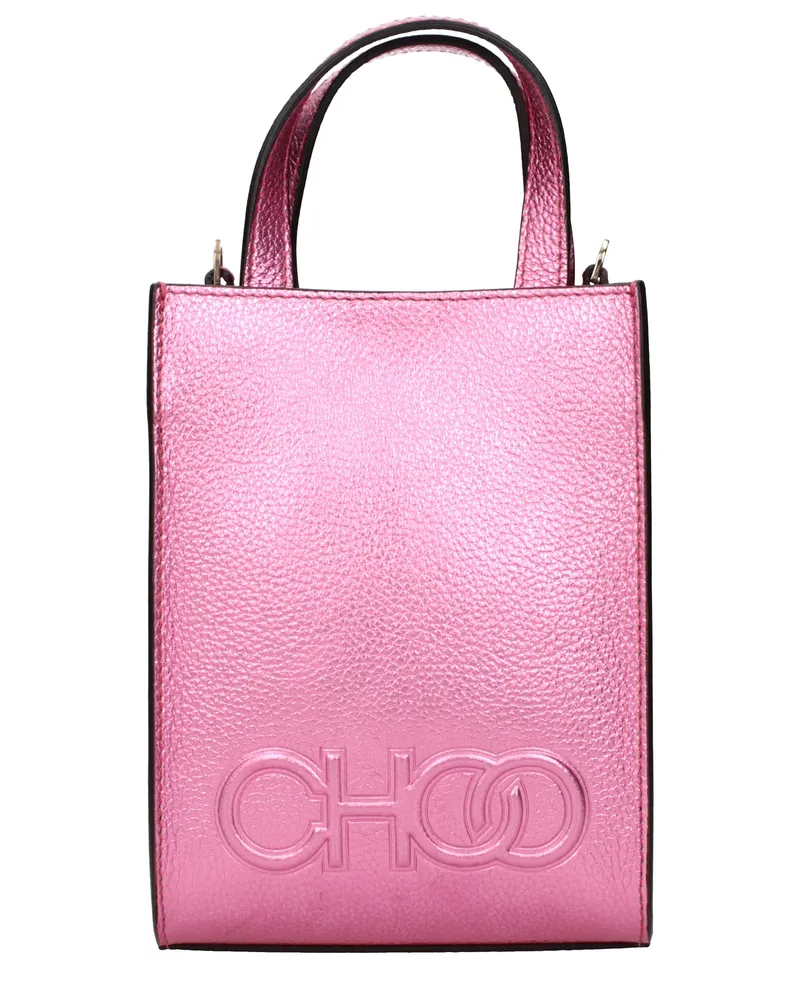 Jimmy Choo Handtaschen für Damen, Fuchsia/Pfingstrosenleder -