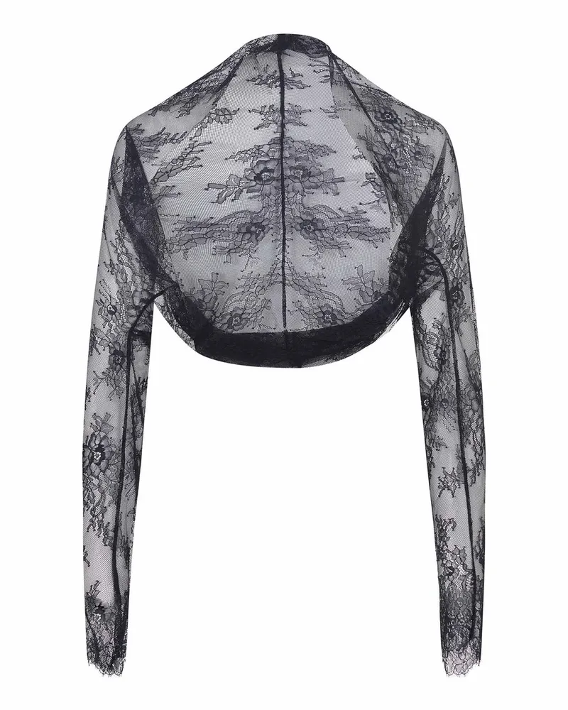Alberta Ferretti Schal aus Spitze Black