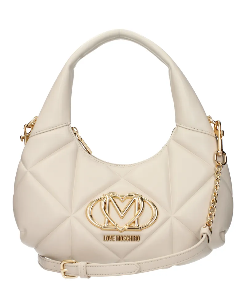 Moschino Damens Handtaschen Polyurethan Beige/Elfenbein -