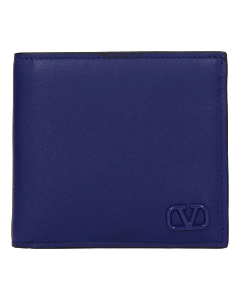 Valentino Garavani Herrens Geldbörse Blau/Cyan Leder -
