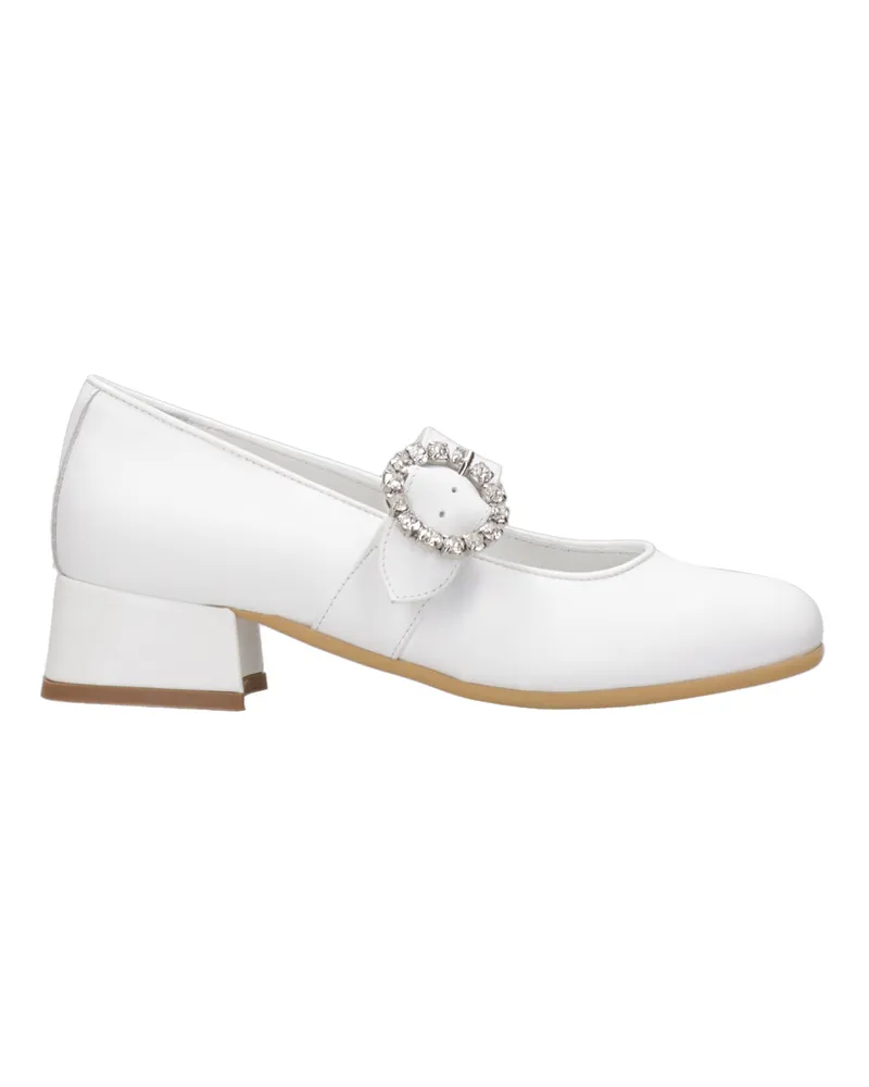 Monnalisa flache Schuhe Creme Cream