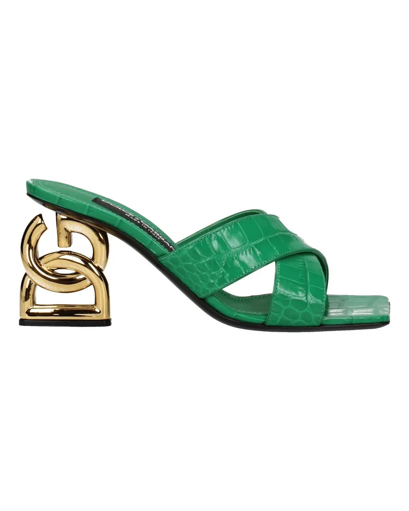 Dolce & Gabbana Sandalen Frauen Ledergrün/Gras -