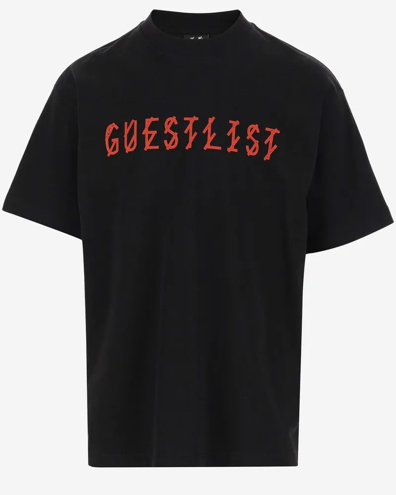 44 LABEL GROUP 44 Labelgruppe Baumwoll -T -Shirt mit Logo Black