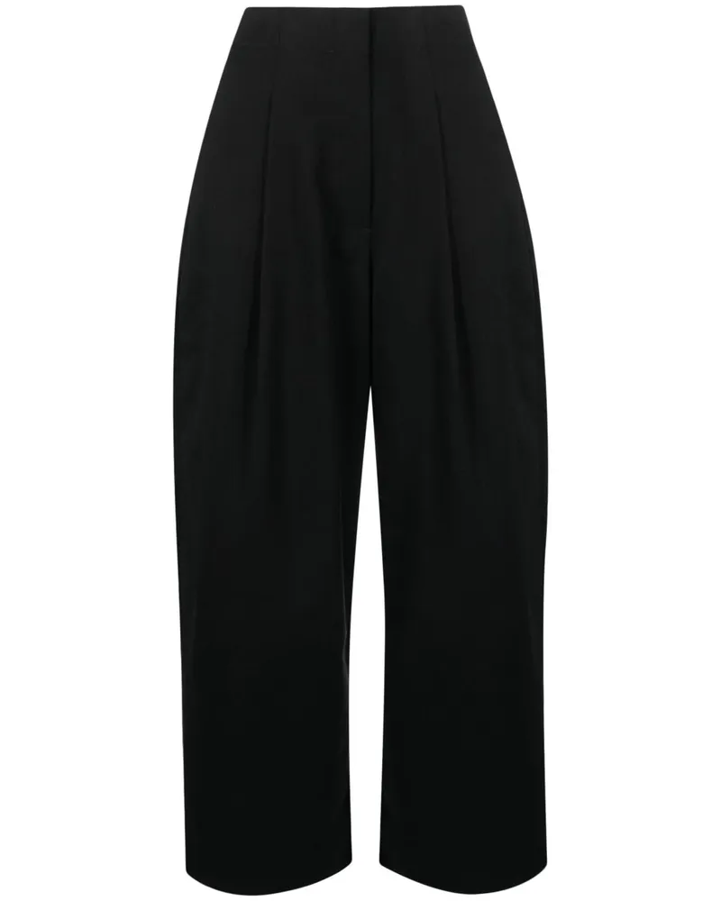 Studio Nicholson Cotton Wide Bein Hosen Black
