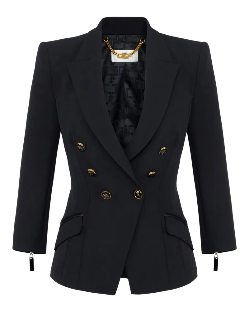 Elisabetta Franchi Single Breasted Jacke Black