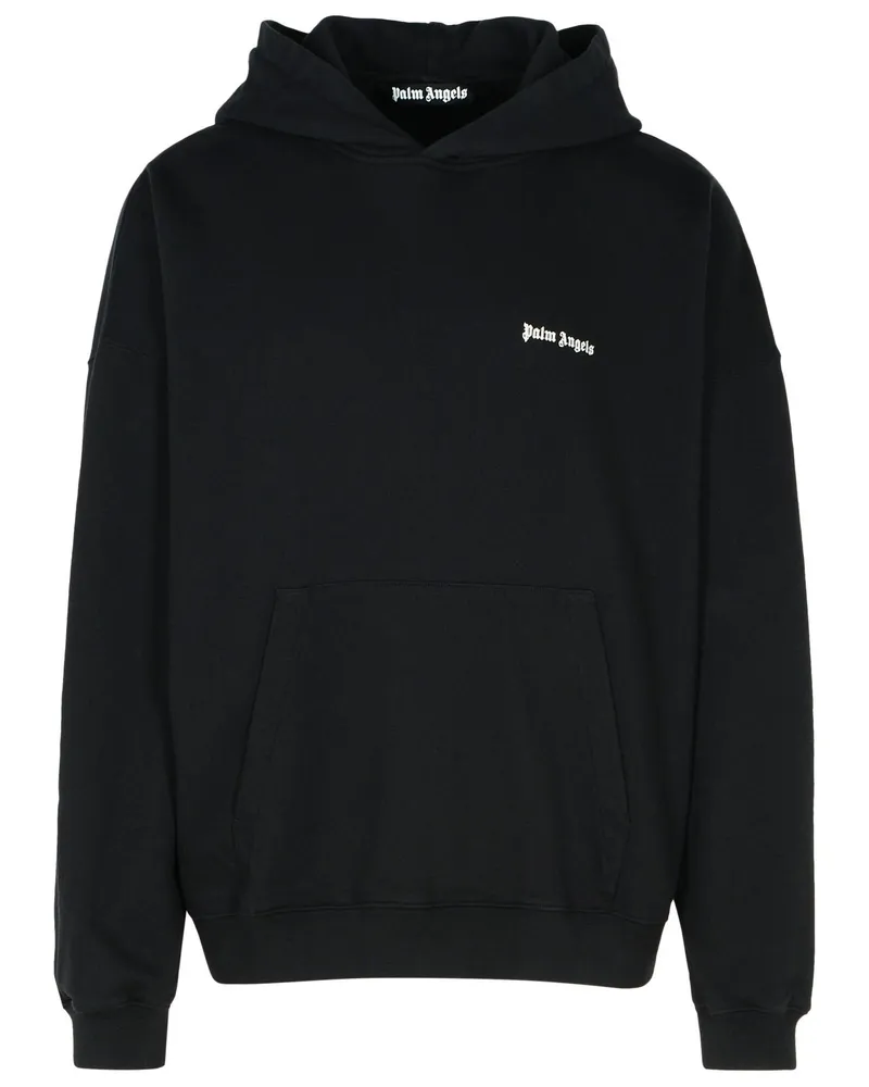 Palm Angels Schwarzes Baumwoll -Sweatshirt Black