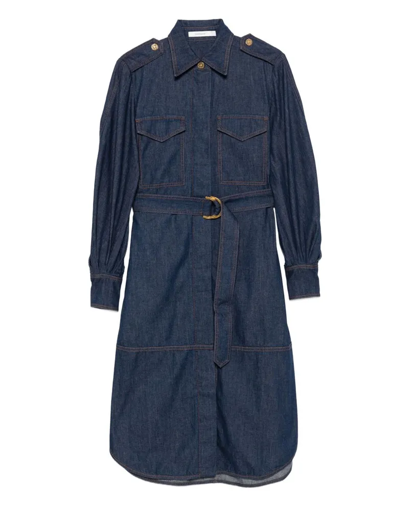 Zimmermann Denim Midi Kleid Blue