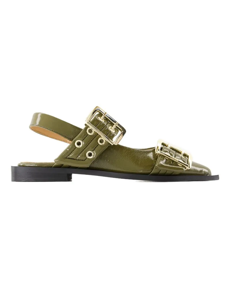 Ganni Ballerinas Feminine  Synthetic Green Green