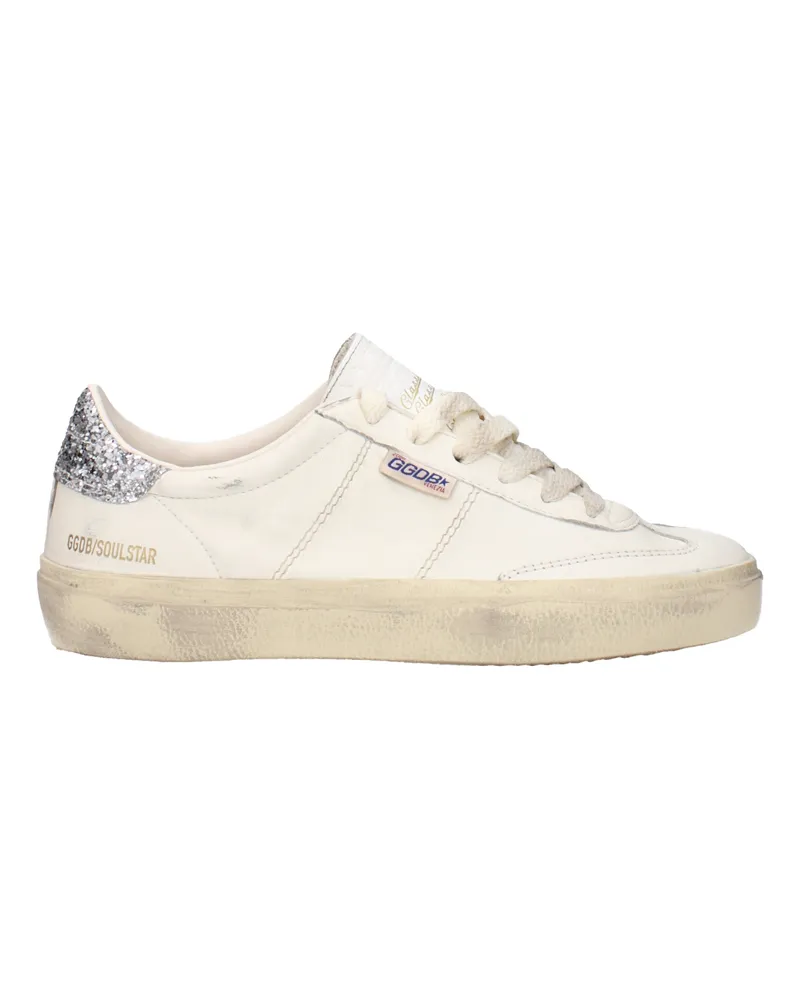 Golden Goose Sneakers Soul Star Leder Beige/Silber -