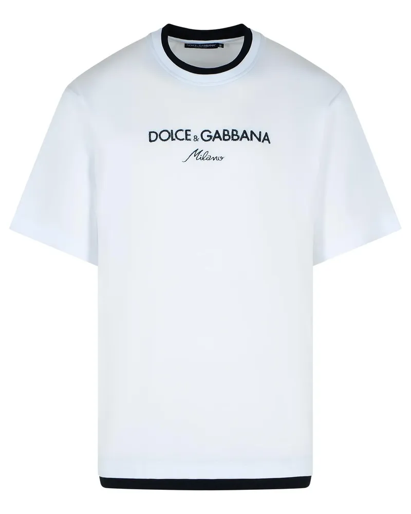 Dolce & Gabbana weiße Baumwoll -T -Shirt White