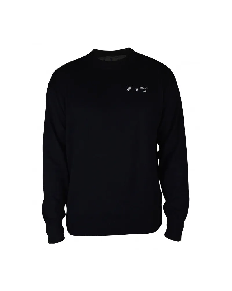 OFF-WHITE Aus weißem Pullover Black