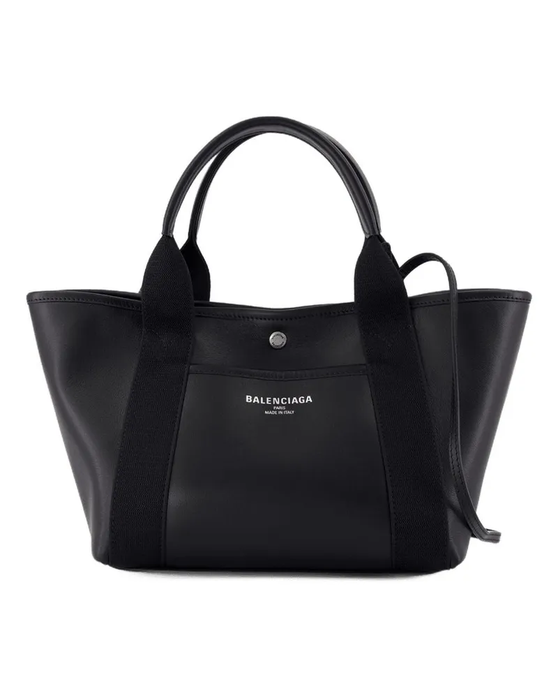 Balenciaga Navy Revamping Small Shopper Bag  Leder Schwarz Schwarz