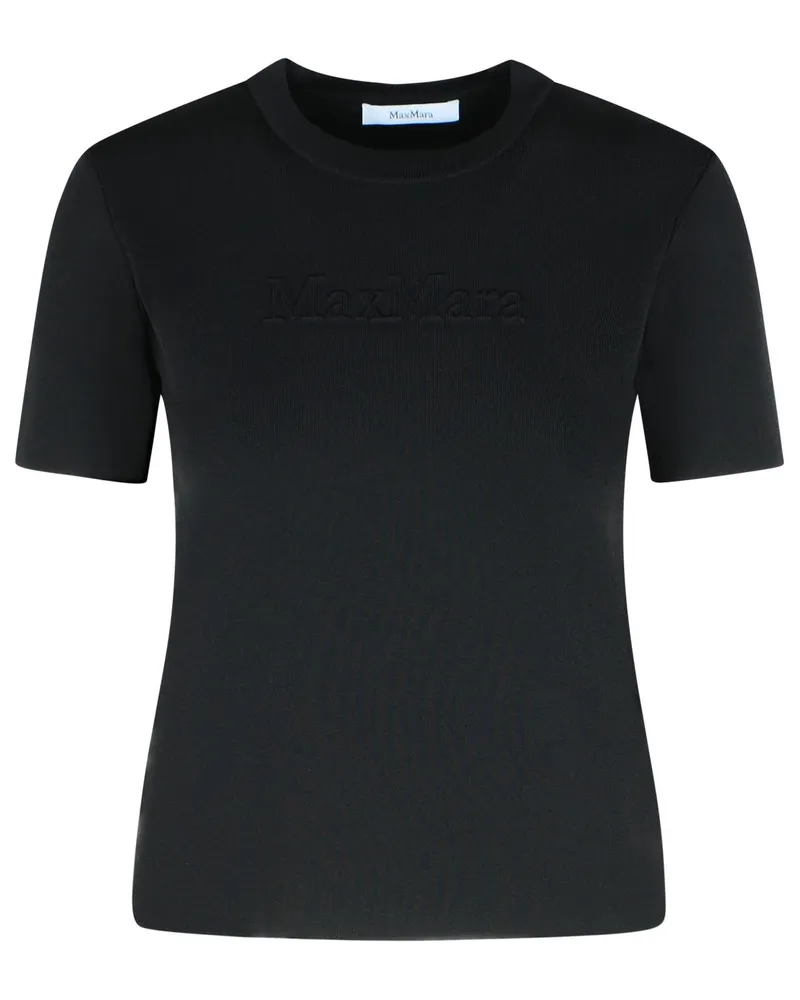 Max Mara Adelio' schwarzer Viskose -Misch -T -Shirt Black