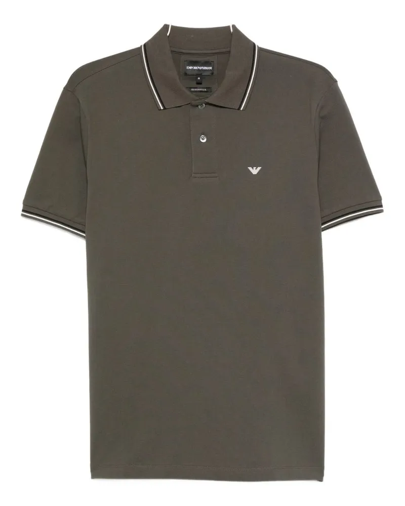 Emporio Armani Cotton Polo -Hemd Black