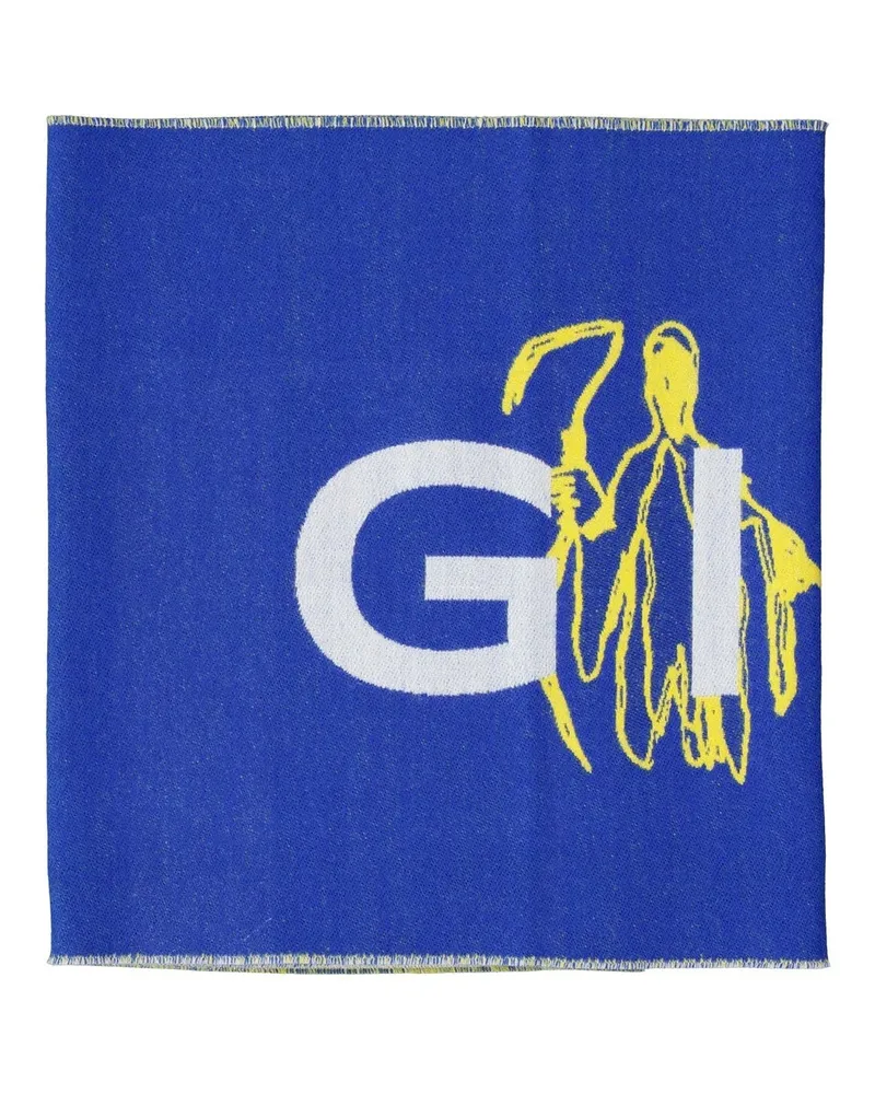 Givenchy Wollschal mit -Logo Blue