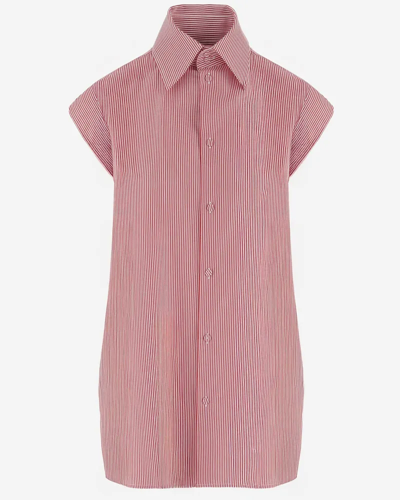 ARMARIUM Malik ärmelloses gestreiftes Hemd Red