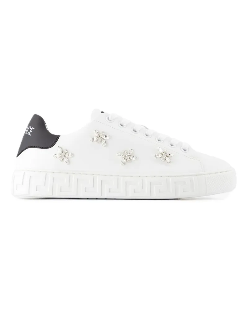 Versace La Greca Sneakers  Canvas White White