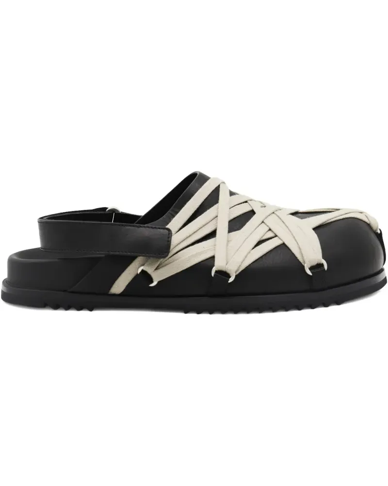 Rick Owens Leder -Ladung mit kreuzten Details 09