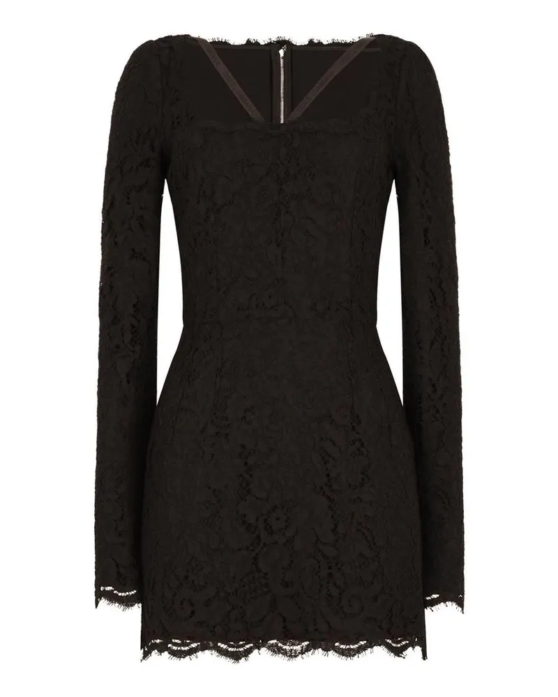 Dolce & Gabbana Lace Mini Kleid Schwarz