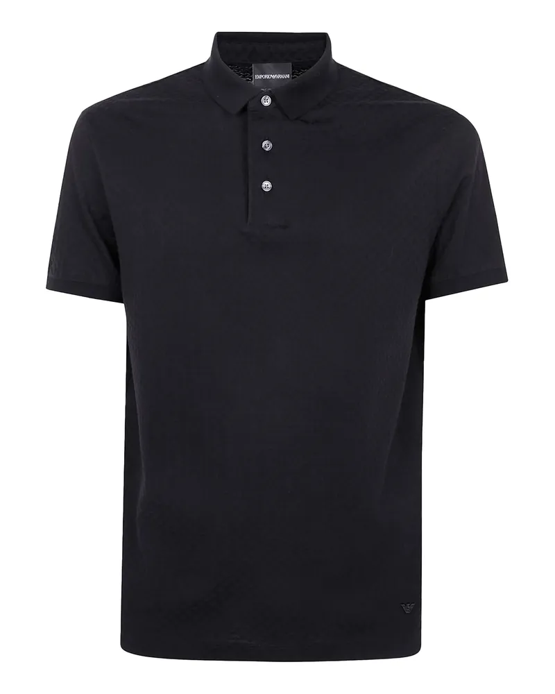 Emporio Armani Polo in Cotone Nera Black