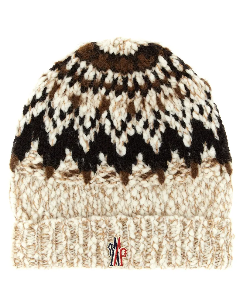 Moncler Logo-Patch-Mütze Multicolor