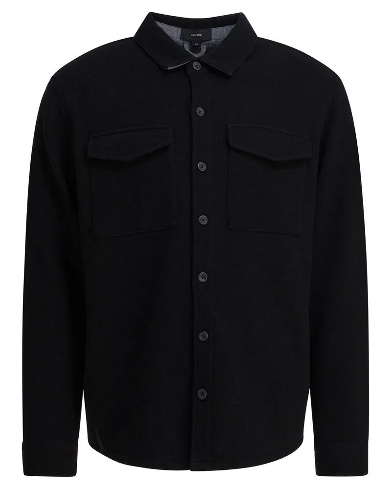 Vince Overshirt-Jacke aus Baumwolle Blue
