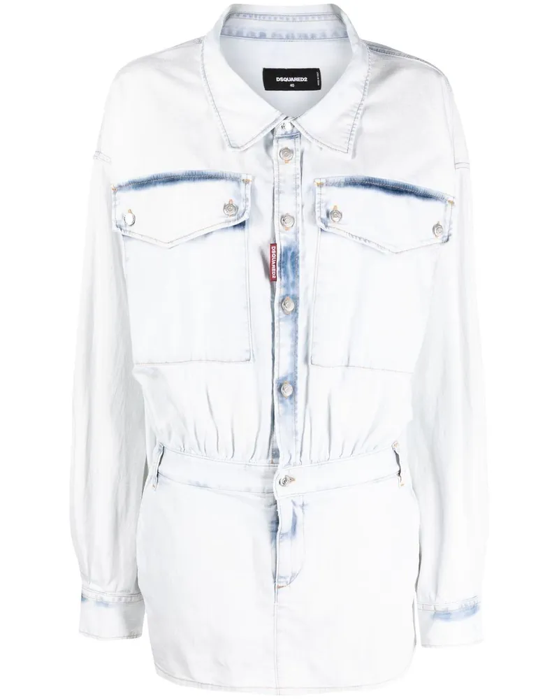 Dsquared2 Denim kurzes Kleid Clear