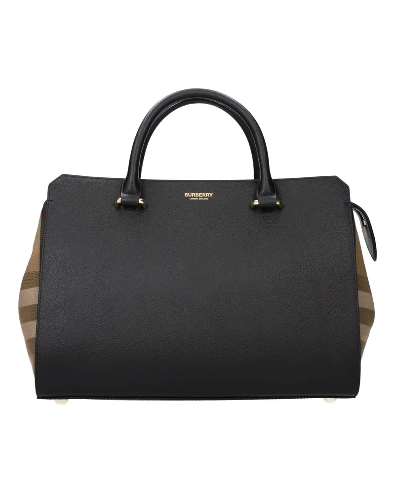 Burberry Damens Handtaschen Leder Schwarz/Beige -