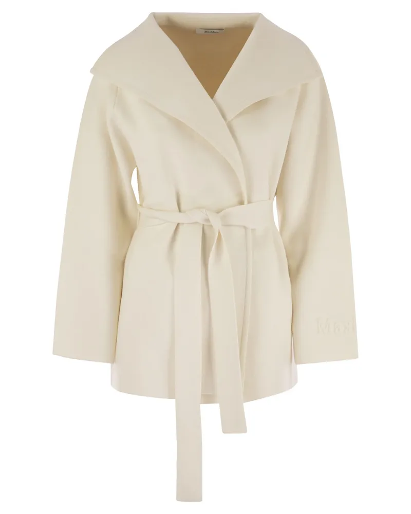Max Mara Rea Viscose And Wool Dressing Gown Coat Ivory