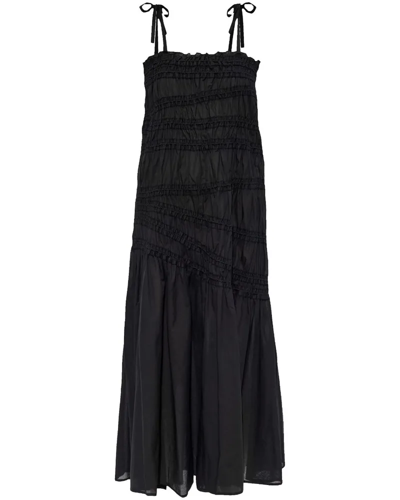 Tory Burch langes Baumwollkleid Black