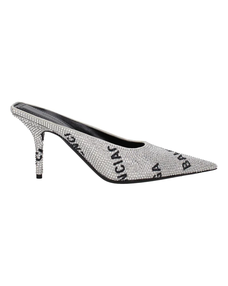 Balenciaga Damens Sandalen Wildleder Silber -