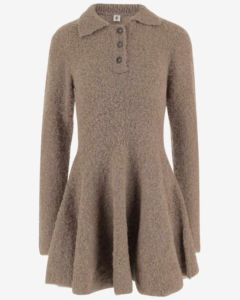 The Garment Die Kleidungsmischkleid mit Kragen Beige
